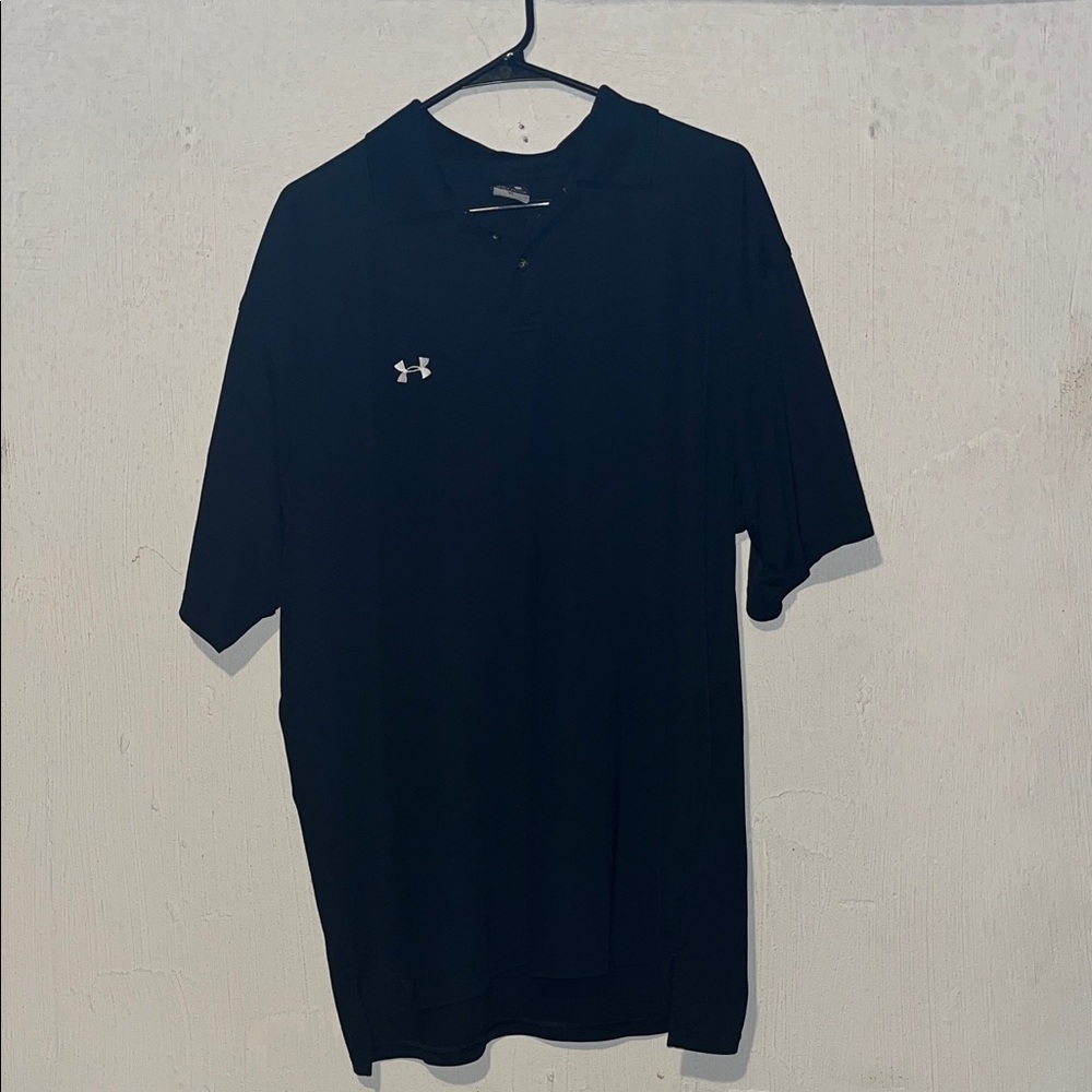 Under Armour Men’s Black Polo with White Logo